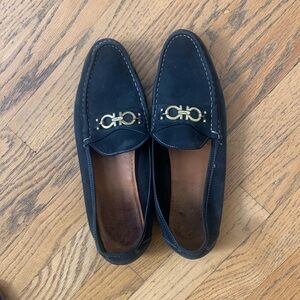 Classic navy ladies driving shoe- suede and leather size 12AA